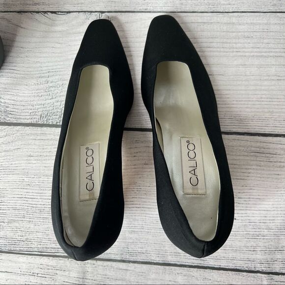 CALICO Sensation Women Black Fabric Slip on Pumps Size 7.5 - Picture 6 of 9